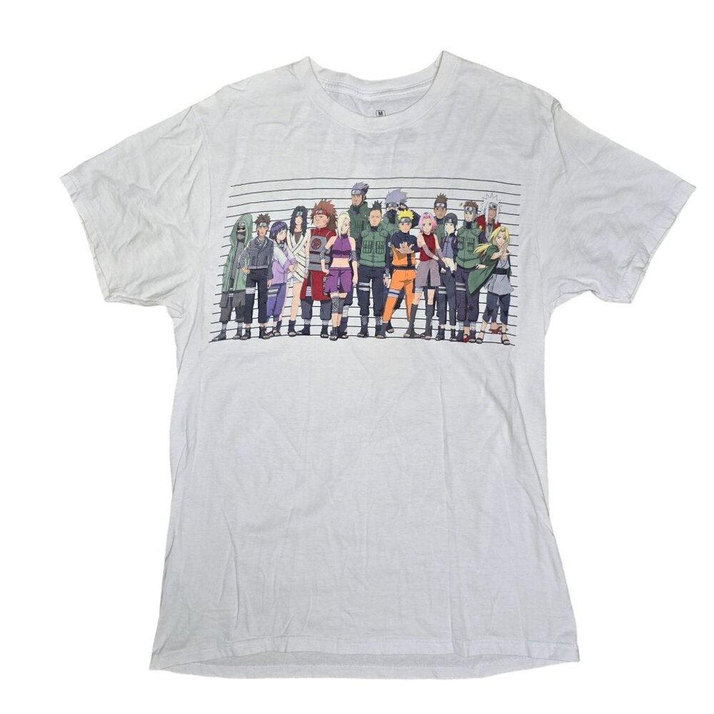Naruto Shippuden T-Shirt Medium Ripple Junction Anime Graphic White Cotton M